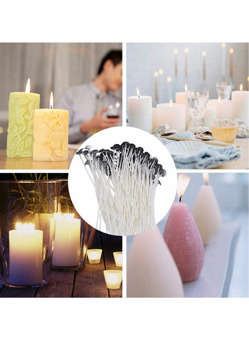 Excefore DIY Candle Making Kit Supplies - Double Spouts Boiler Pot, 100pcs 20cm Candle Wicks, 100pcs Candle Wicks Sticker and 2pcs 3-Hole Candle Wicks Holder - Image 2