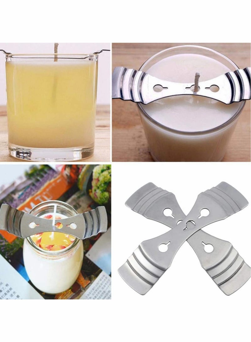 Excefore DIY Candle Making Kit Supplies - Double Spouts Boiler Pot, 100pcs 20cm Candle Wicks, 100pcs Candle Wicks Sticker and 2pcs 3-Hole Candle Wicks Holder - Image 4