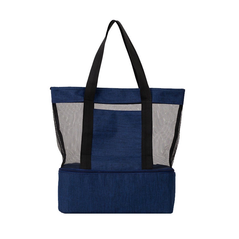 Large Breathable Beach Tote with Dry-Wet SeparationThickened dark blue without LOGO Thickened dark blue without LOGO 