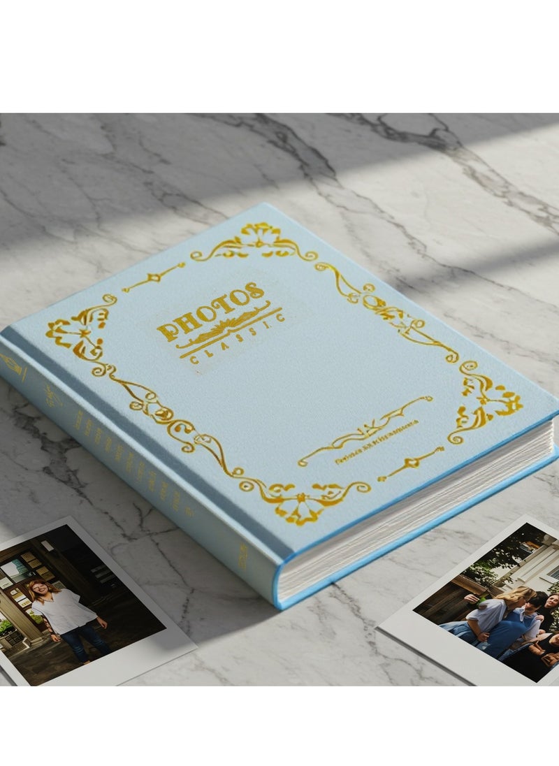 GenPro GenPro Premium Photo Album - Holds 100 Photos 10x15 cm with Elegant Gold Embossing (White)  - Image 3