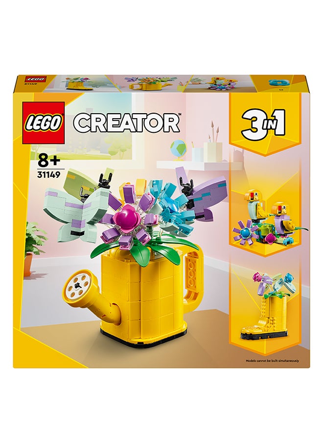 LEGO - Creator 3in1 Flowers in Watering Can Toy to Welly Boot to 2 Birds on a Perch, Animals Set for Girls, Boys & Kids, with 3 Butterfly Toys, Makes a Great Desk Accessory, Nature Gift 31149 (420 pieces) - Image 1