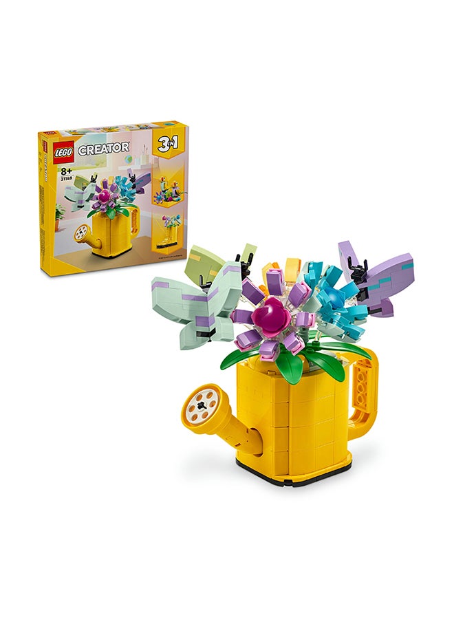 LEGO - Creator 3in1 Flowers in Watering Can Toy to Welly Boot to 2 Birds on a Perch, Animals Set for Girls, Boys & Kids, with 3 Butterfly Toys, Makes a Great Desk Accessory, Nature Gift 31149 (420 pieces) - Image 1