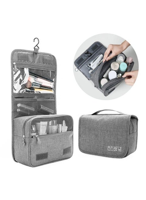 Hanging Travel Toiletry Bag for Men & Women – Waterproof Large Capacity Wash Bag, Portable Dopp Kit & Cosmetic Organizer with Hook for Toiletries, Makeup, Shaving & Accessories