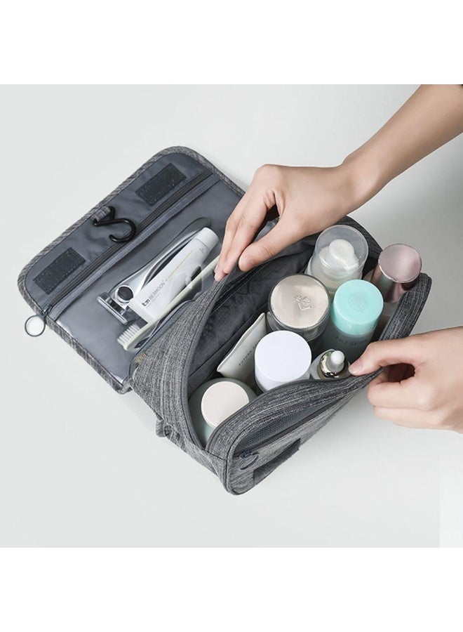 حقيبة أدوات الزينة المعلقة للسفر للرجال والنساء – حقيبة غسيل كبيرة مقاومة للماء، منظم أدوات التجميل مع خطاف للتواليت والمكياج والحلاقة والإكسسوارات - Image 4