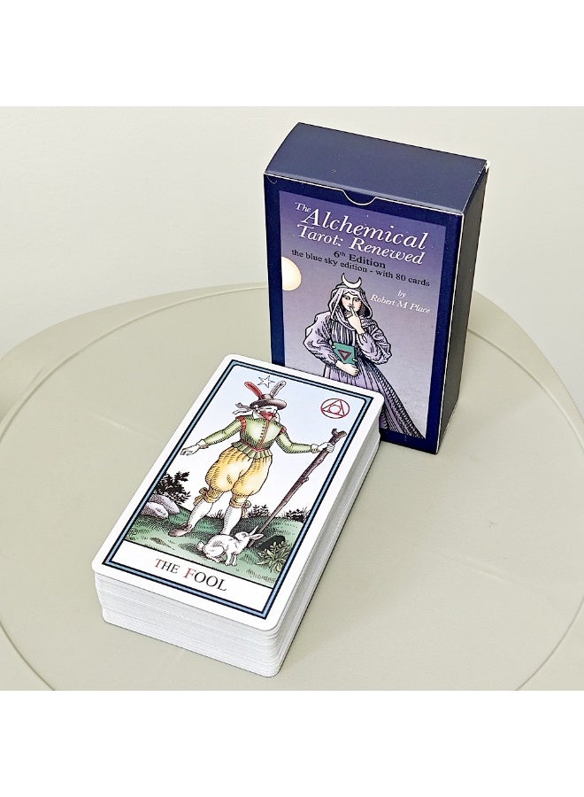 NIBEMINENT The Alchemist Tarot Deck Revised Edition, Sixth Edition - A set of 80 tarot cards that connects the symbolic meaning of alchemy with traditional images. 12*7 cm - Image 1