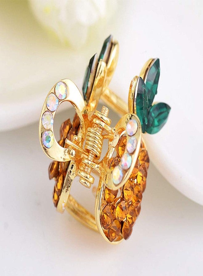 سوبيربليس طوق شعر نسائي مزين بأحجار الراين على شكل فاكهة الأناناس، مزود بمشبك شعر معدني، ودبابيس شعر، وإكسسوارات شعر (مشبك شعر من قطعتين). - Image 4