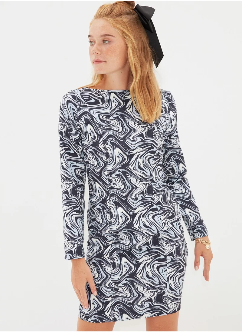 trendyol Printed Bodycon Dress