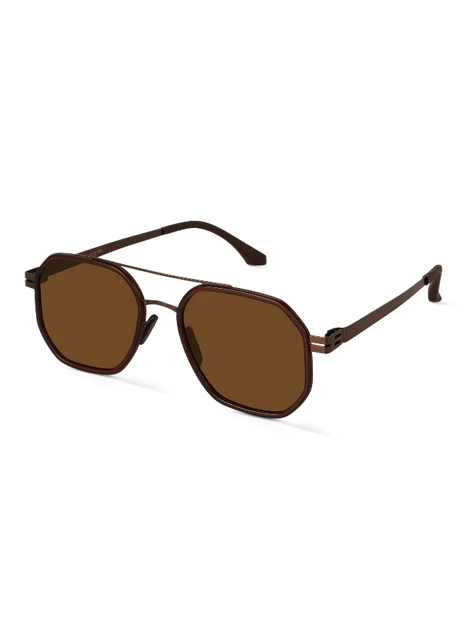 Woggles Ockhi Levitate Brown Polarized Hexagonal Sunglasses