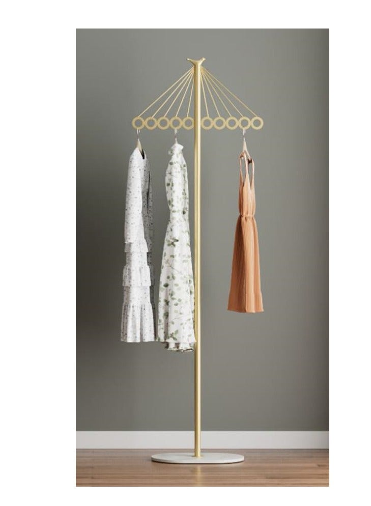 Golden Metal Multifunction Coat Rack Hanger For Clothes - Image 1