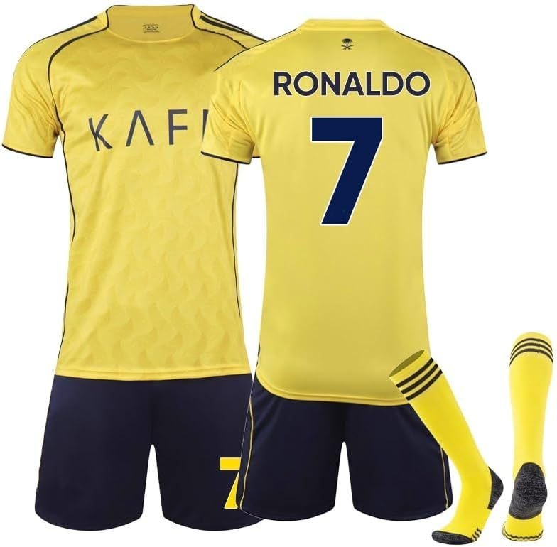 2025-2026 Season #7 Ronaldo Football Jersey Shorts Suit - Kids & Adult  Sizes - Image 1