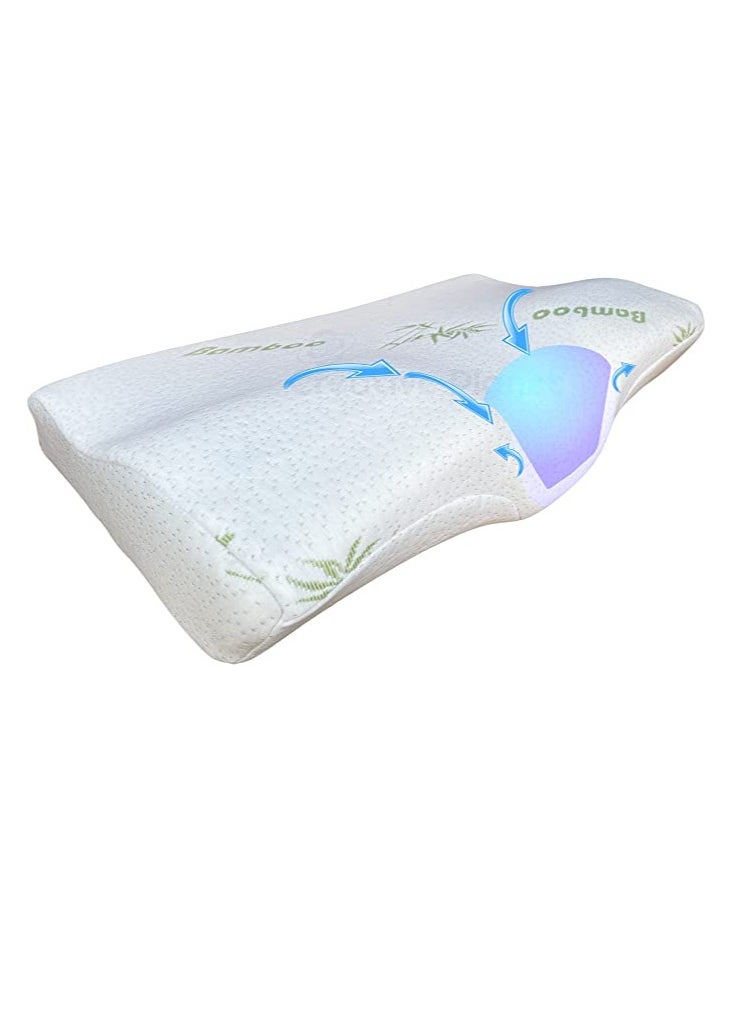 Plush Creative Planet Plush Medical Memory Foam Pillow for Sleeping with Firm Orthopedic Neck Support and Comfort for Head and Shoulders  - Image 3