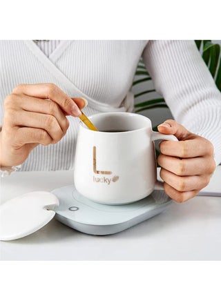 Lucky Portable Coffee Cup Warmer Heater Set Heat Heating Cup Pad Ceramics Mug Thermostatic Electric Coaster 55℃ Mug Mat Office Tea Coffee Milk Heater with... - pzsku/Z9AEAE3B3BF7748DBDED6Z/45/_/1655013996/e34e09e1-3d90-46c9-9e94-87e90b596e3e