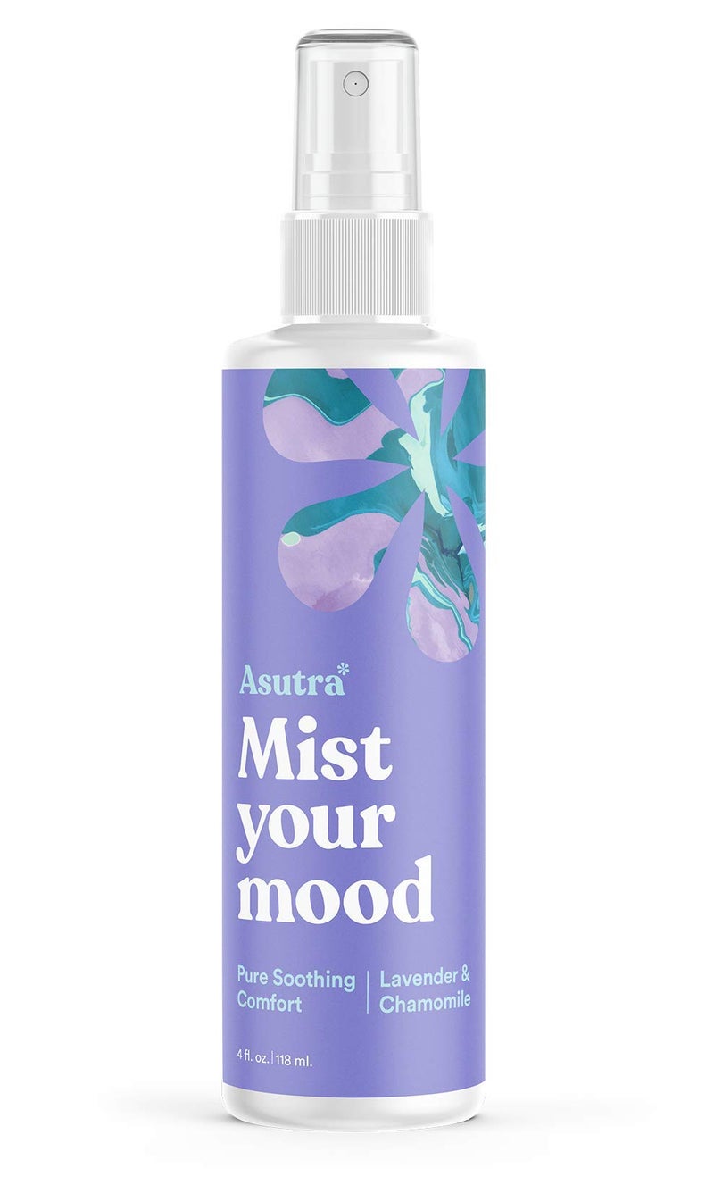 Asutra ASUTRA Multi-Use Essential Oil Aromatherapy Pillow Spray (Lavender & Chamomile), 4 fl oz – Mist for Face, Body, Rooms & Linens – Car, Fabric, and Bathroom Freshener  - Image 1