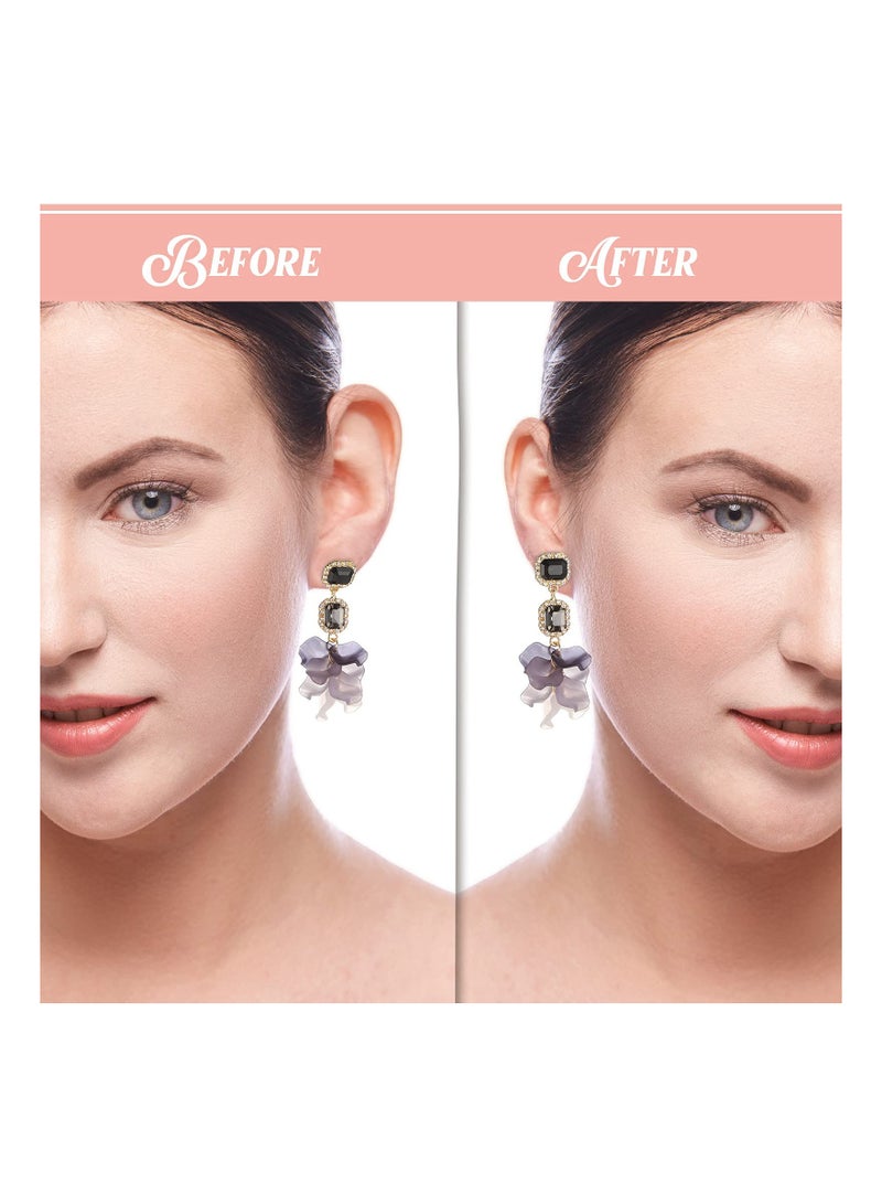 Zikra 300 PCS Mixed Invisible Earring Support Patches, Waterproof Silicone Lifters for Heavy Earrings, White Earlobe Stabilizers, Comfortable and Discreet Earring Support Pads. - Image 5