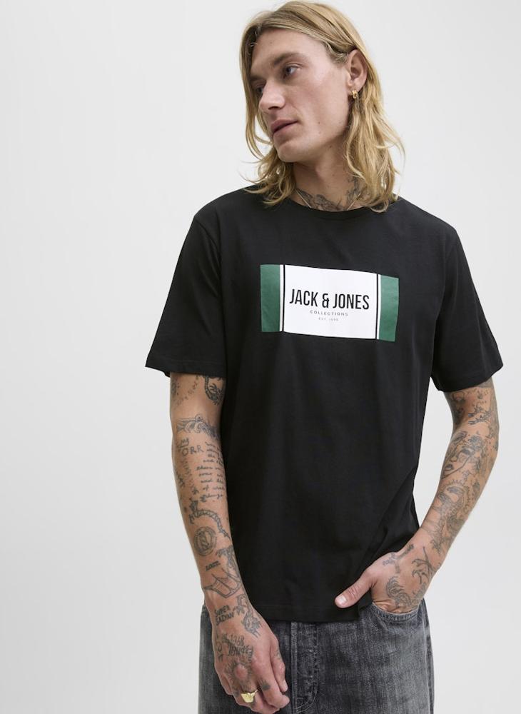 JACK & JONES Logo Crew Neck Regular Fit T-Shirt - Image 1