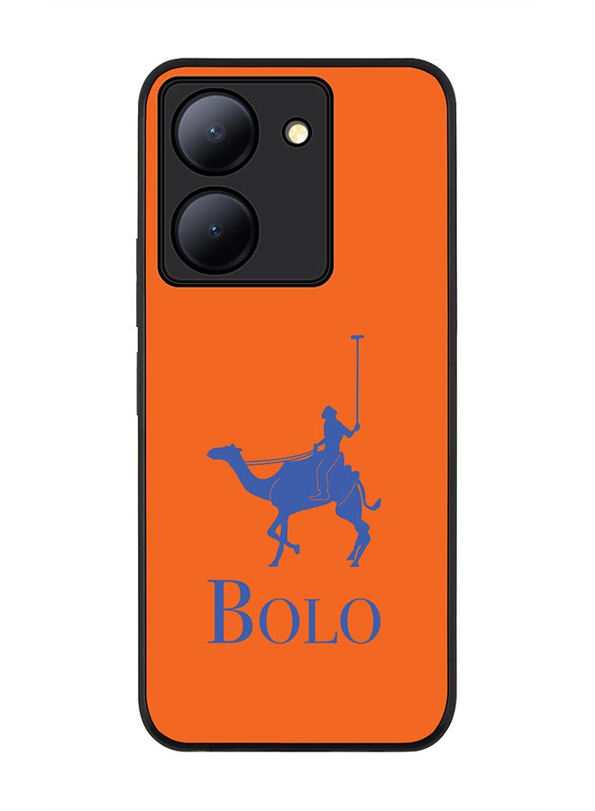 Stylizedd Rugged Black Edge case for Vivo Y27s/ Vivo Y27 5G, Slim fit Soft Case Flexible Rubber Edges Anti Drop TPU Gel Thin Cover - BOLO Orange - Image 1