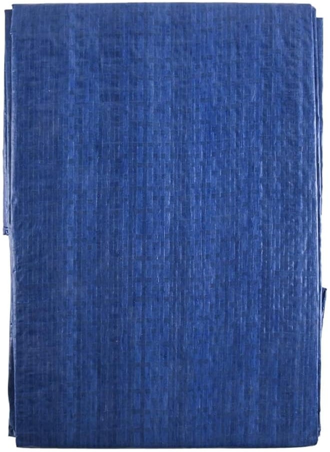 Generic Large Multi Purpose Waterproof Heavy Duty Poly Tarp With Grommets 5 Mil Thick For Home Boats Cars Camping Protective Cover Blue 6 Yds X 4 Yds  - Image 1