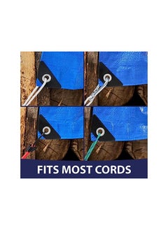 Generic Large Multi Purpose Waterproof Heavy Duty Poly Tarp With Grommets 5 Mil Thick For Home Boats Cars Camping Protective Cover Blue 6 Yds X 4 Yds  - Image 4