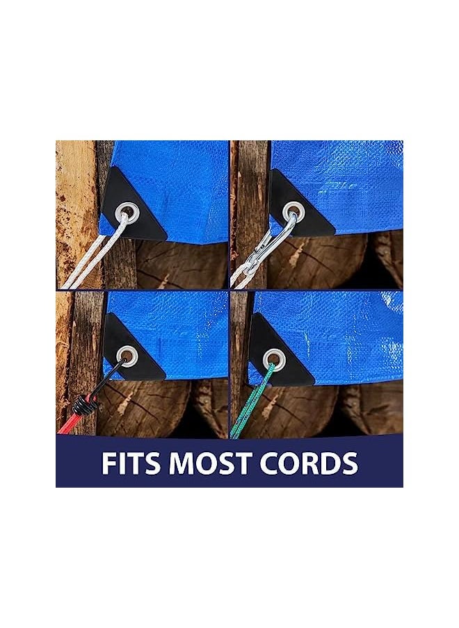 Generic Large Multi Purpose Waterproof Heavy Duty Poly Tarp With Grommets 5 Mil Thick For Home Boats Cars Camping Protective Cover Blue 6 Yds X 4 Yds  - Image 4