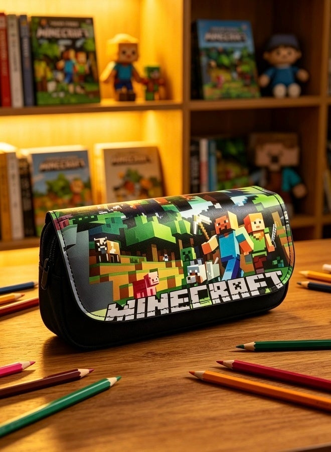 Minecraft Multifunctional Pencil Case Multicolour Large Capacity Zipper Stationery Pouch Portable Storage Bag for Students Kids - Image 4