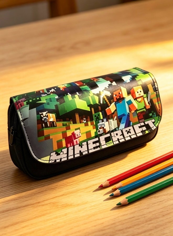 Minecraft Multifunctional Pencil Case Multicolour Large Capacity Zipper Stationery Pouch Portable Storage Bag for Students Kids - Image 5
