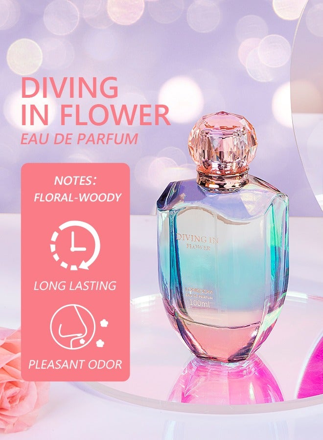 LONKOOM Diving In Flower EDT For Women 100ML - Image 1