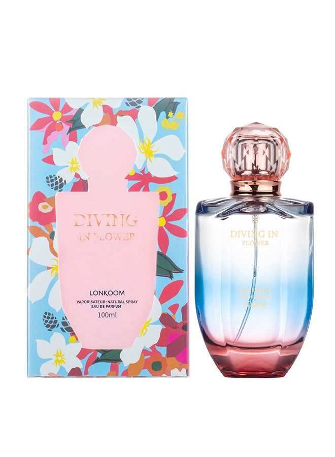 LONKOOM Diving In Flower EDT For Women 100ML - Image 3