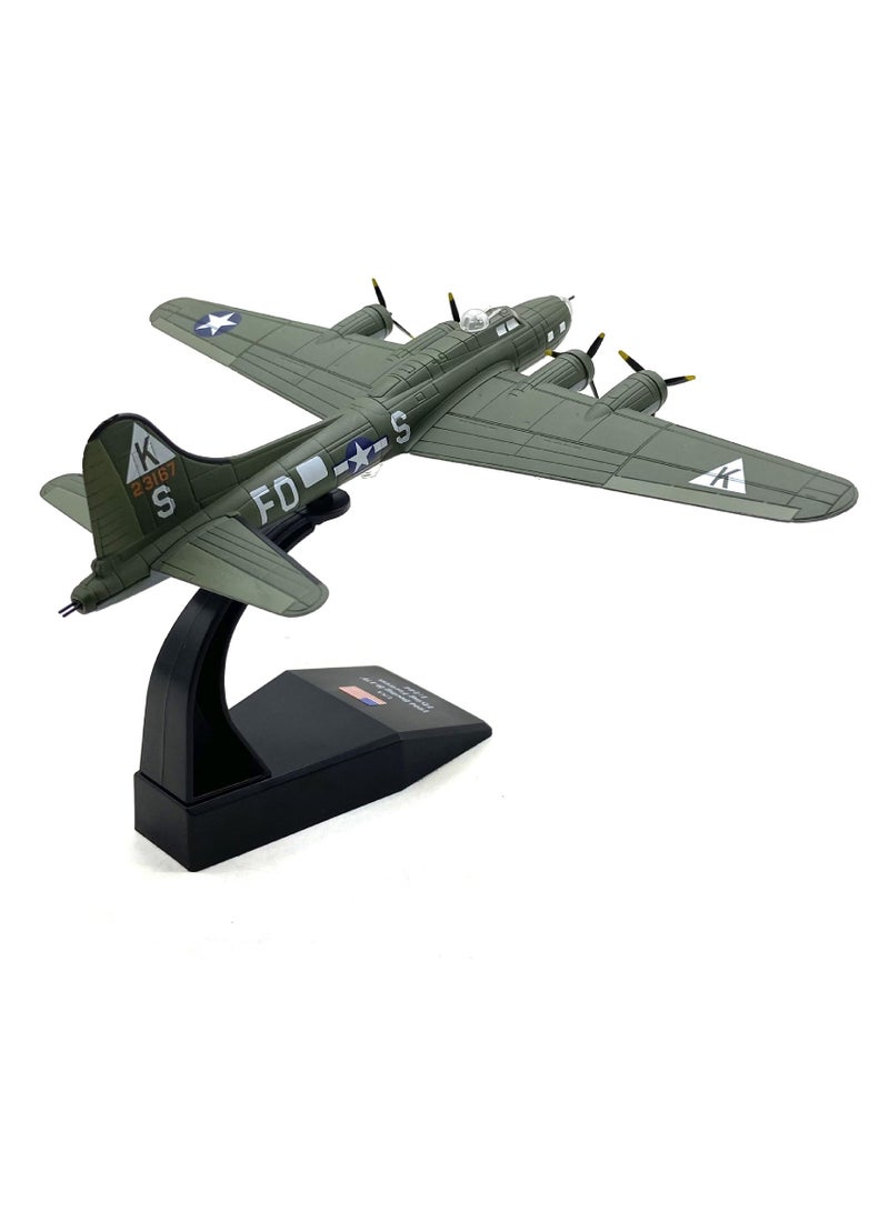 عام 1: 144 American Flying Fortress B-17 Bomber Simulation Alloy Aircraft Model هدايا المنتج النهائي لمحبي طراز الطائرات - Image 2