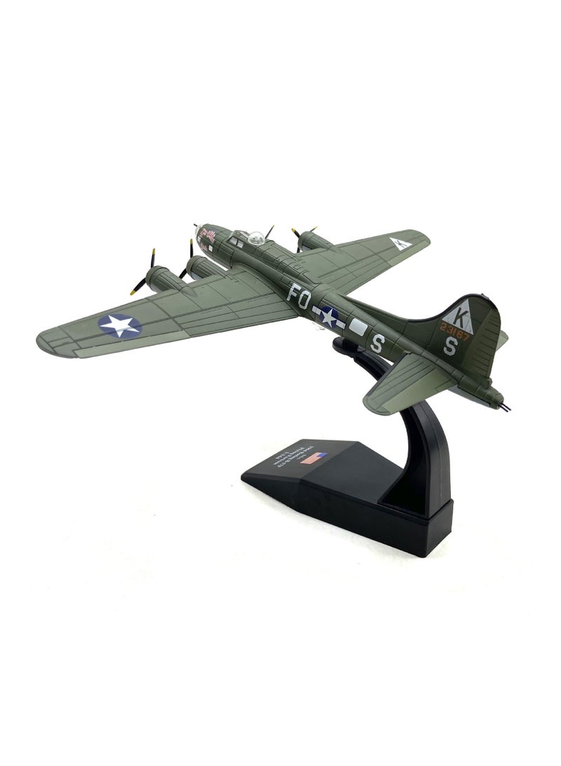 عام 1: 144 American Flying Fortress B-17 Bomber Simulation Alloy Aircraft Model هدايا المنتج النهائي لمحبي طراز الطائرات - Image 1