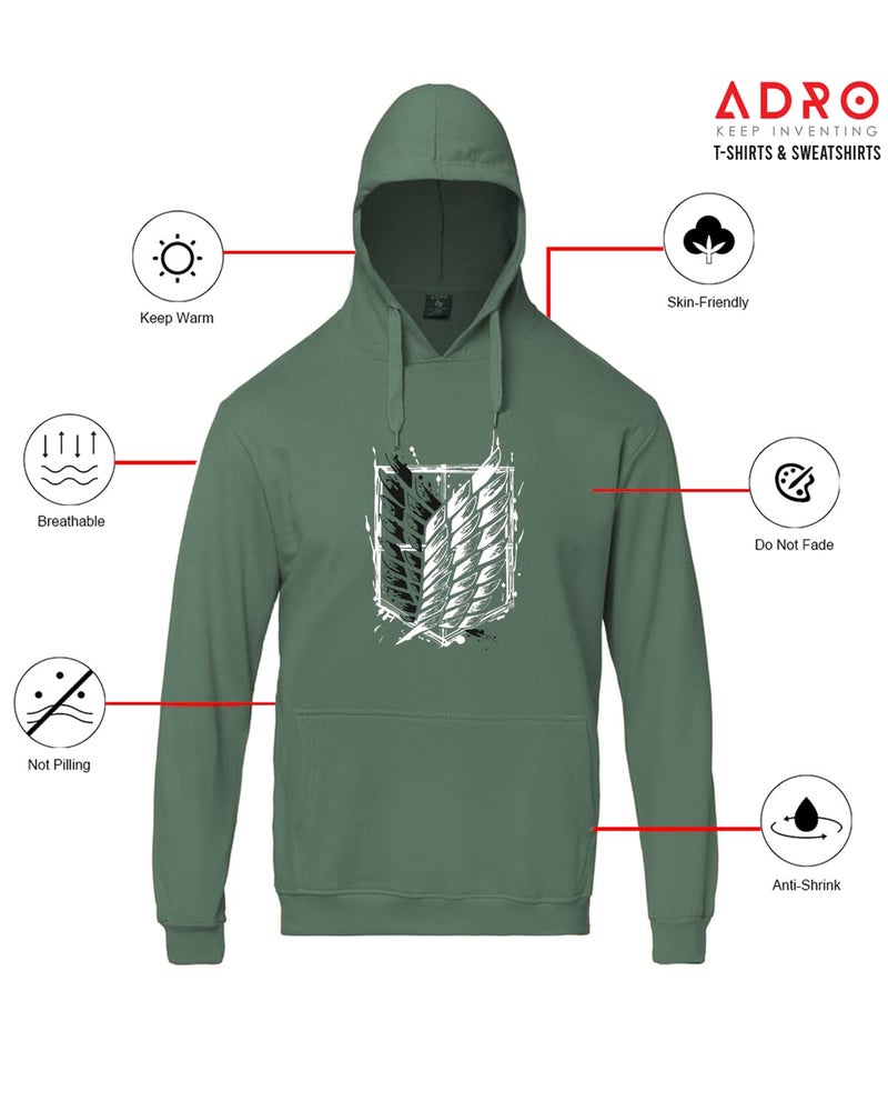 ADRO Men's Cotton Neck Hooded Sweatshirt (H22-1-WINN-PT_Pista_L) - Image 4