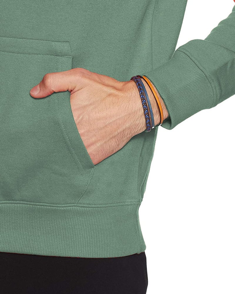 ADRO Men's Cotton Neck Hooded Sweatshirt (H22-1-WINN-PT_Pista_L) - Image 3