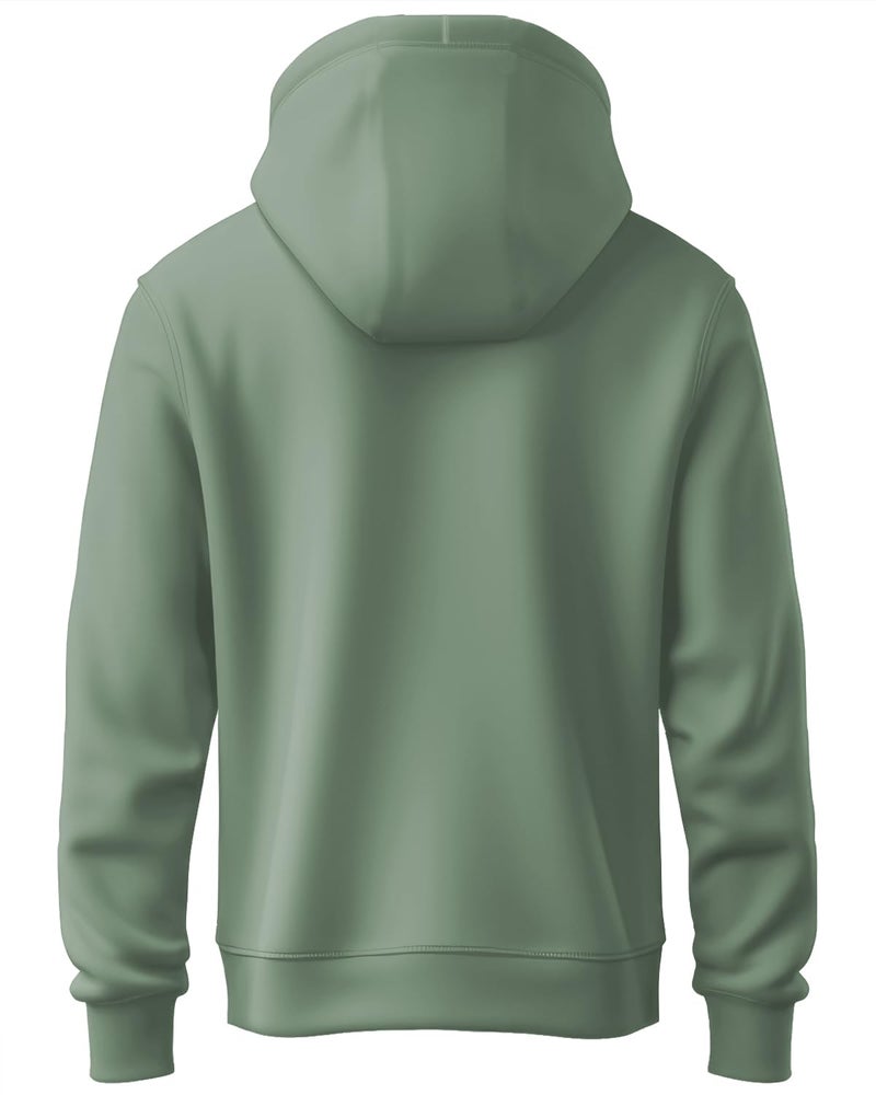 ADRO Men's Cotton Neck Hooded Sweatshirt (H22-1-WINN-PT_Pista_L) - Image 2
