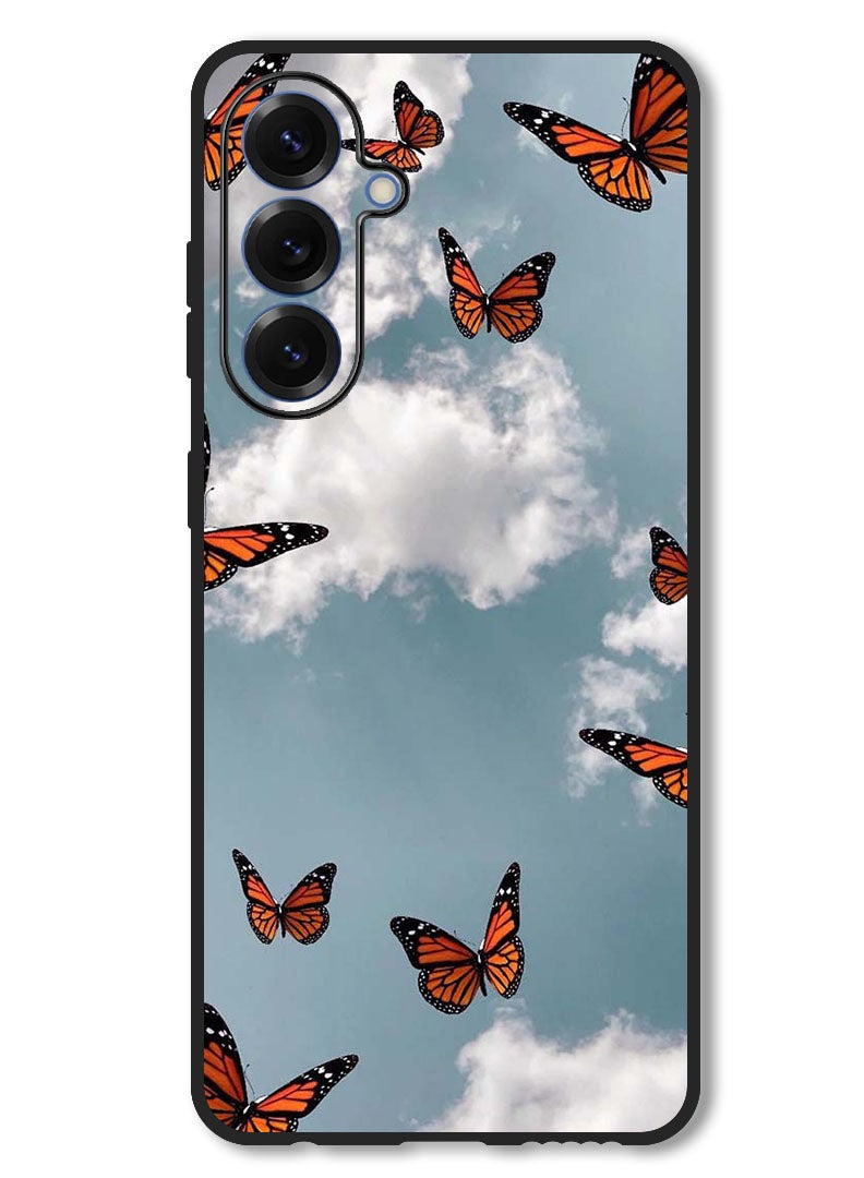 Theodor Case Compatible with Samsung Galaxy A36 Protection Shockproof Bumper Cover Butterfies - Image 1