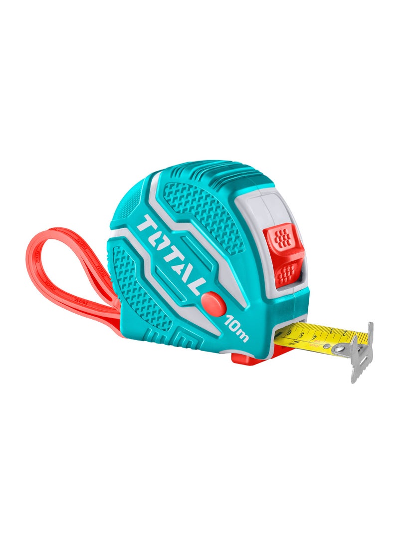 TOTAL Steel Measuring Tape - 10m (32.8ft) Retractable Tape Measure with Easy-Read Markings, and Impact-Resistant Case  - Image 1