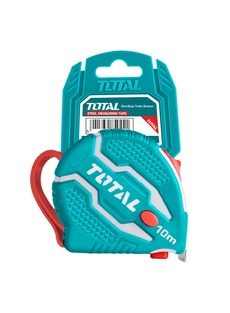 TOTAL Steel Measuring Tape - 10m (32.8ft) Retractable Tape Measure with Easy-Read Markings, and Impact-Resistant Case  - Image 2