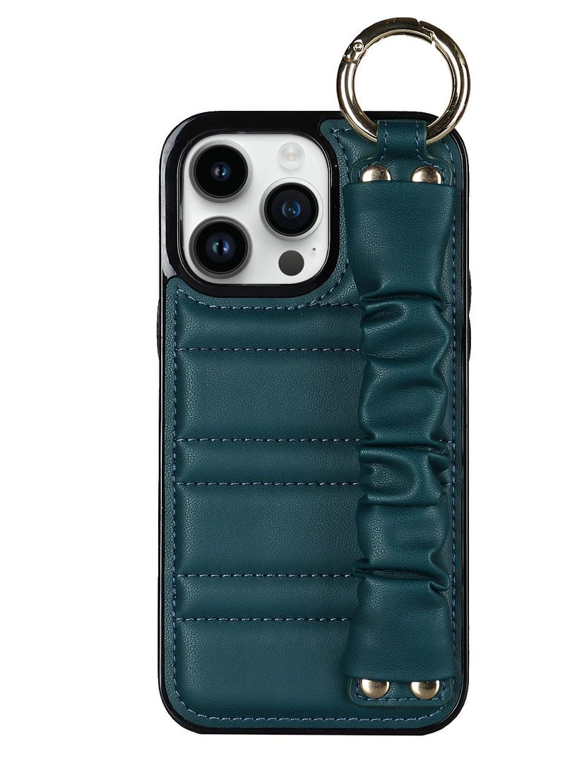 Suteni Elastic Wrist Band Back Cover Leather Card Slots Phone Case for iPhone - Image 1