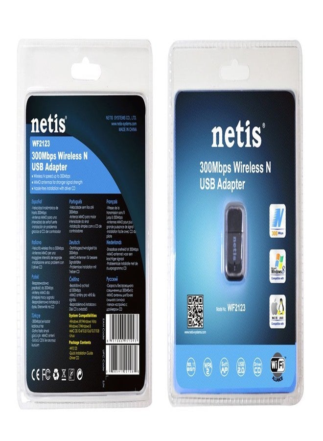 Netis WF2123 300 Mbps High-Speed Wireless N300 Mini USB Adapter for Windows, Mac OS, Linux | 2T2R MIMO Technology with 2.4GHz Range, 300 Mbps Nano - Image 5