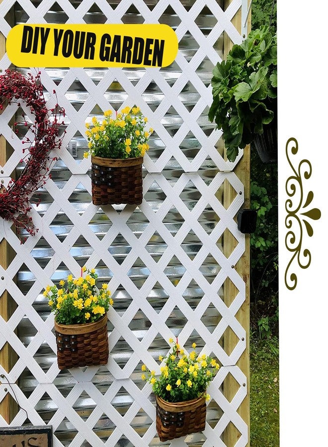 7Queen Artificial Fake Flowers, Faux Outdoor Plastic Plants UV Resistant Shrubs Outside Indoor Decorations UV Resistant No Fade Faux Plastic Plants Garden Porch Window Box Décor4 Bundles - Image 4