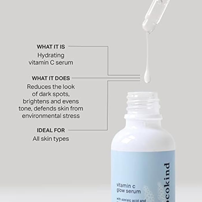 Cocokind Vitamin C Glow Serum with Azelaic Acid and Sea Grape Caviar for Bright and Even Skin, 1 Fl Oz - Image 2
