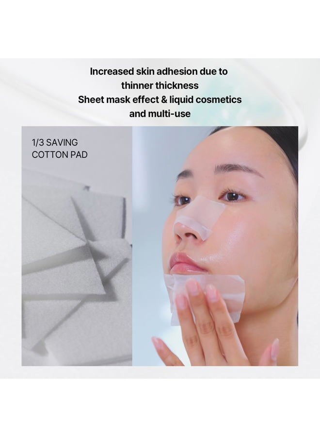 ilso وسادة قطنية إيلسو 1/3 موفرة، طبقة رقيقة مثالية لوسادة التونر و القناع، 40 ورقة، العناية بالبشرة الكورية (50 × 70 مم) - Image 4