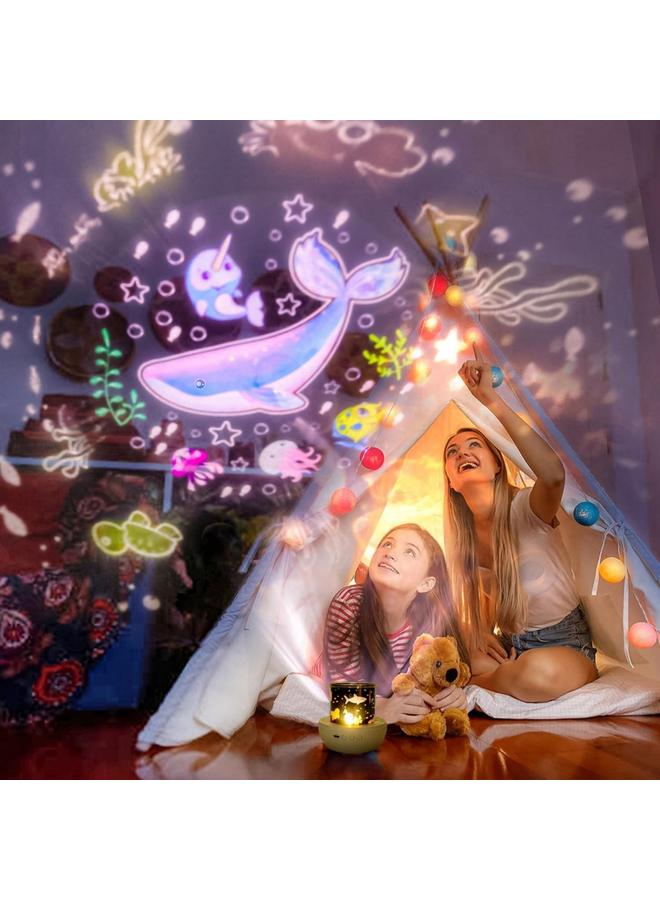 Bluejw 21 Sets of Films, Night Lights for Kids, Star Galaxy Projector, Night Lights for Bedroom, Ceiling, Star Projector with 360° Rotating for Boys and Girls, Birthday, Christmas Gifts, Room Decor - Image 4