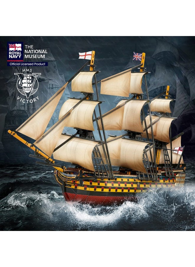 CubicFun - 3D Puzzles Large Hms Victory Vessel Ship Sailboat Model Kits For Adults And Teens Toys, 189 Pieces, T4019H - Image 1