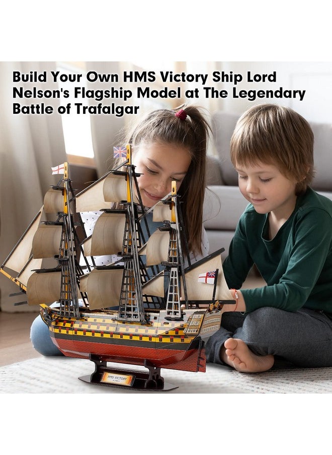 CubicFun - 3D Puzzles Large Hms Victory Vessel Ship Sailboat Model Kits For Adults And Teens Toys, 189 Pieces, T4019H - Image 1
