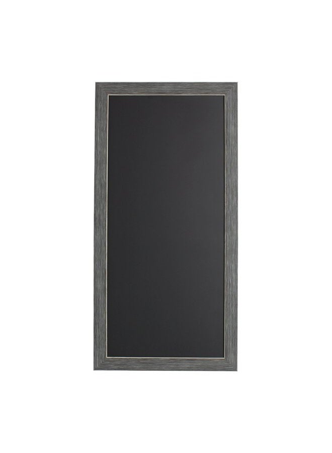 DesignOvation Wyth Framed Magnetic Chalkboard, 13x26, Gray - Image 1