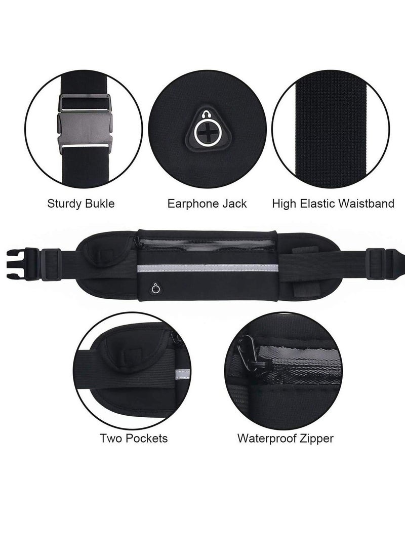 SYOSI Running Pouch Belt Waist Pack Bag, Adustable Workout Gym f anny Pack, Bounce Free Jogging Pocket Belt with Large Capacity, Perfect for Running Walking Cycling Outdoor exercise  - Image 5