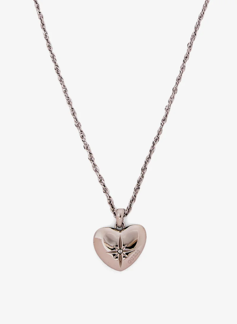 GUESS Heart Charm Necklace