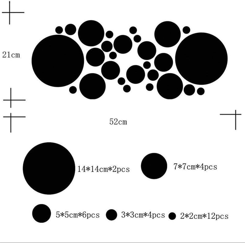 KimDaro 56 Pieces Flexible Mirror Wall Stickers Set Removable Acrylic Mirror Circle Self Adhesive Plastic Mirror Decal for Home Decor (Round) - Image 5