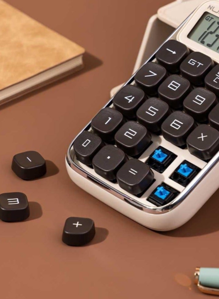 Generic Multi-Functional Blue Switch Mechanical Keyboard Gift Set - Calculator for Office and Finance, 12-Digit Display, Adjustable Screen Angle, Detachable Keycaps, Ideal for Various Scenarios and Perfect Office Gift  - Image 2