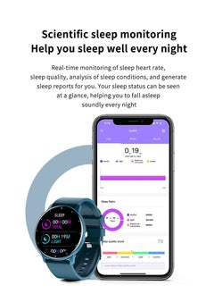 Furtey Smart Watch for Men Women Smartwatch for Android and iOS Phones Waterproof Blue  - Image 5