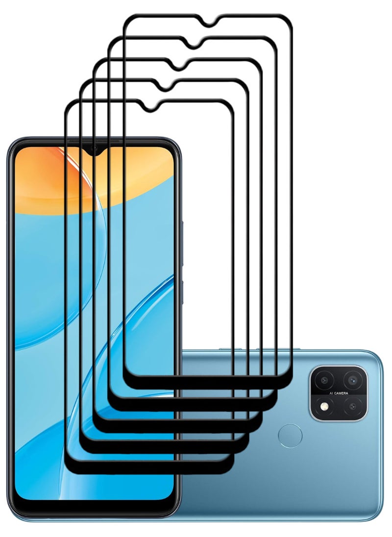 ACLIX 5 Pieces Antistatic ESD Dustproof Premium Quality High Definition Tempered Glass Screen Protector Designed For Oppo A15 - Image 1